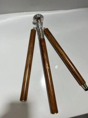 Silver Knob Handle Wooden Walking Stick Cane Victorian Style Stick Lot of 10 Pcs