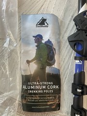 TRAIL BUDDY Ultrastrong Collapsable Adjustable Trekking Hiking Poles Black& Blue