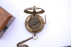 to My Son Compass – Personalized Sundial Compass with Case | Unique Gift for Son