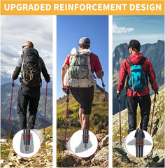 Hiking Poles Collapsible Trekking Poles – Aluminum Alloy 7075 Walking Sticks for