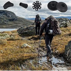 Walking Stick Tips Rubber Replacement 4 Pack for Walking Sticks Trekking Poles