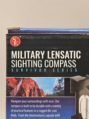 SE CC4580 Survival Emergency Compass Green Camo Olive US Military Style & Case