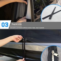 Magnetic Car For Tailgate Screen for SUV Van 148 cm x 144 cm Ventilation Mesh