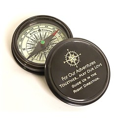 Brass Poem Compass With Leather Case Engrave Adventure Quote Christmas Gift Item