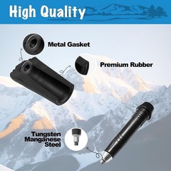 12-Piece Rubber & Tip Replacement Set for Trekking & Hiking Poles