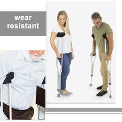 1 Set Durable Crutch Pads for Armpits Reusable Walking Stick Cushions Black