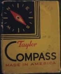 Vintage 1936 Taylor LEEDAWL Compass No. 2920 Black Bakelite with Original Box