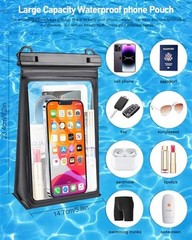 Large Capacity Waterproof Phone Pouch, Floating Dry Bag for iPhone 17 16 13 12