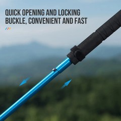 2pcs Carbon Fiber Folding Trekking Poles Ultralight Quick Lock Hiking Running