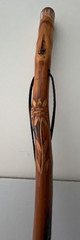 Brazos Rustic Walking Stick/Hiking Staff Handcrafted Leather Lanyard 39 1/2 Inch