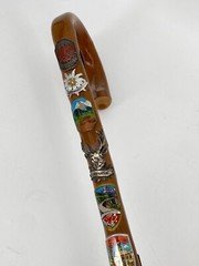 * 4 x WALKING STICK WALKING STICK ALPINE HIKING VINTAGE GERMANY AUSTRIA