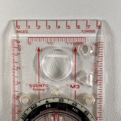 Suunto Finland M-3 Field Compass Clear Plastic Baseplate Hiking Orienteering