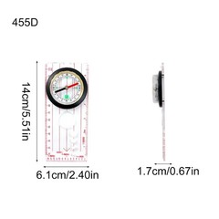 Orienteering Compasses with Ruler, Magnifiers, Reading, Camping Field Compasses