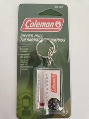Vintage Coleman Compass Thermometer Wind Chill Zipper Pull Keychain FREE SHIP