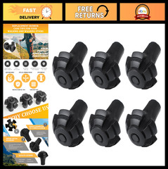 6Pcs Hiking Pole Tips – Rubber Feet for Walking Sticks & Trekking Poles, 11mm