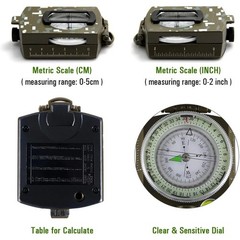 AOFAR Military Compass AF-4580 Lensatic Sighting for Camping Hiking Waterproof