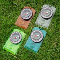 4 Pcs Outdoor Compass with Adjustable Transparent+Blue+Green+Orange