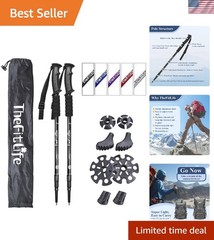Ultralight Nordic Walking Trekking Poles with Anti-Shock & Quick Lock System