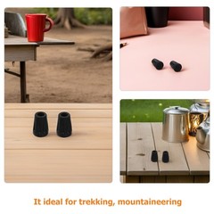 20Pcs Durable Rubber Trekking Pole Tips for Hiking Non-Skid Walking Stick Ends