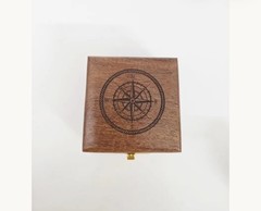 Joshua 1:9 Scripture Compass, Personalized Baptism Graduation Gift in Wooden Box