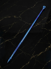 Handcrafted Convertible Titanium Walking Cane with Ice Ferrule