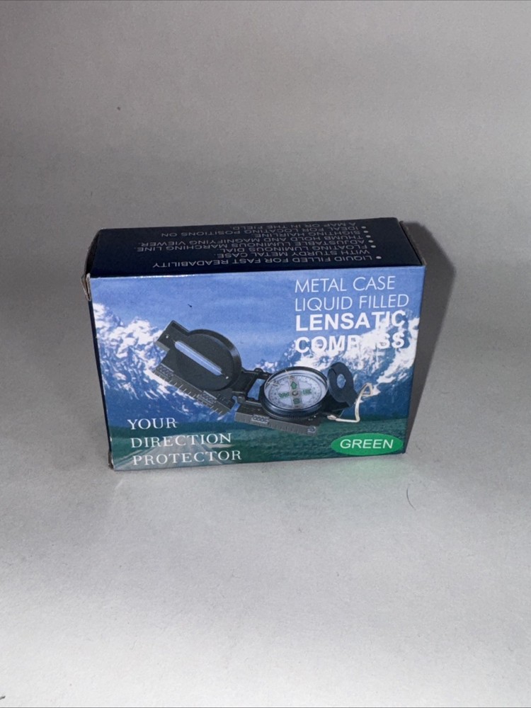 liquid-filled, metal-case lensatic compass