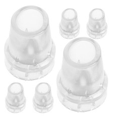 6Pcs Rubber Foot Pads for Cane Transparent Durable Walking Stick Tip Replacement