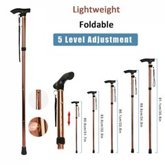 Folding Pole Hiking Cane Walking Stick Adjustable Aluminum Collapsible Travel US