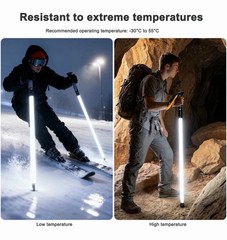 Walking Stick with LED Light for Night Climb, Recharged Glowing Travel Trekki…