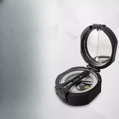 Waterproof Etched Compass Measuring Altitude/altitude Difference Grade Angles