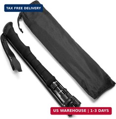Travel Folding Trekking Hiking Pole with Carrying Case,Collapsible Cane Adjustab