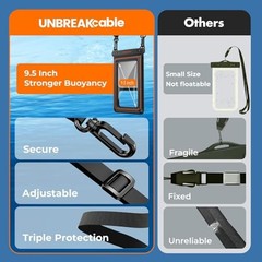 Floating Waterproof Phone Pouch 2 Pack, IPX8 Waterproof Phone Case 7.0 inch