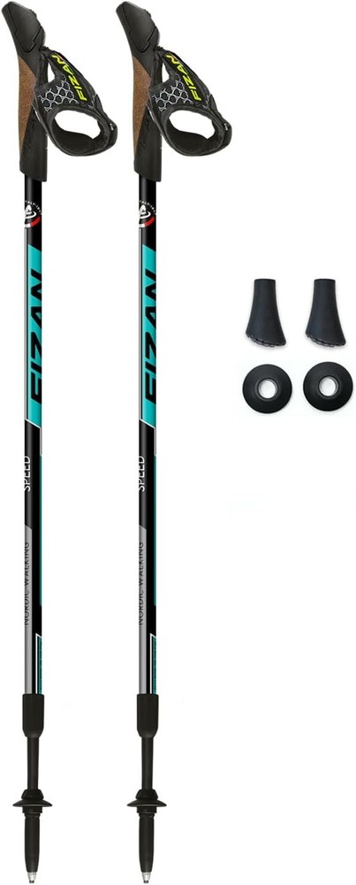 Swift Nordic Walking Poles 2 Pack – Ultra-Light Aluminium by Fizan in Ocean Colo