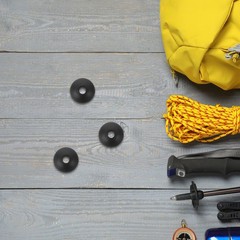 12Pcs Durable Round Trekking Pole Basket Replacement for Hiking Sticks Black