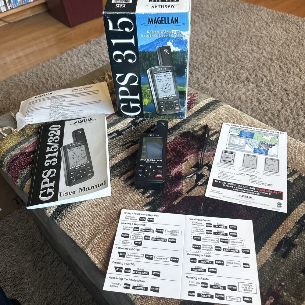MAGELLAN 315 Portable GPS Navigator Boating Fishing Hunting Hiking With Box