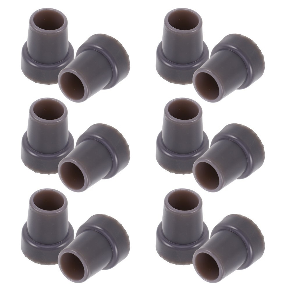 12 Pcs Replacement Crutch Pads Walking Stick Rubber Tips Cane Bottom Caps