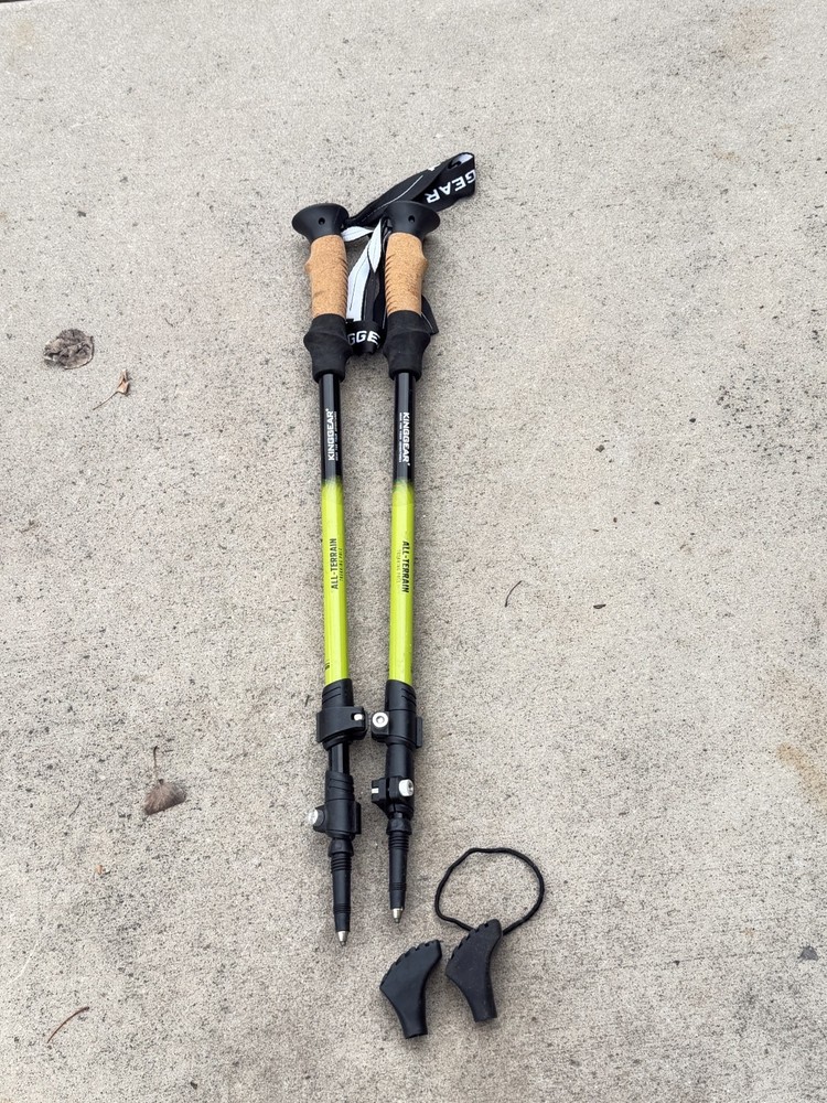 Set of King Gear All terrain Duralumin 7075 Trekking Poles 105-135CM … $I