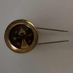 Germany Brass Pin On Belt Field Compass c.1939-1945 Working Hunting Backpacking