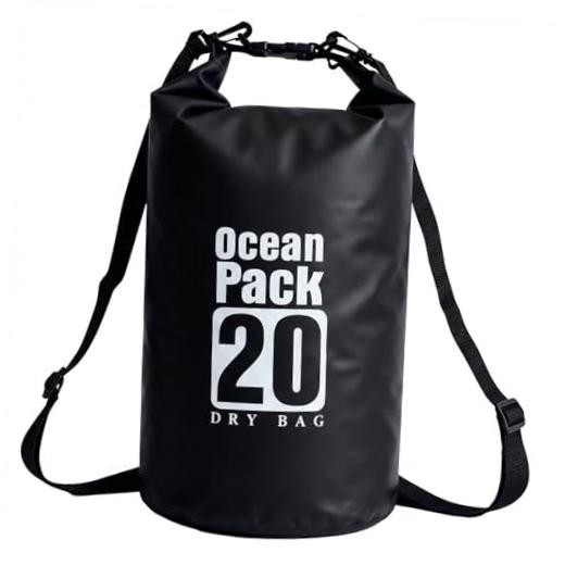 Floating Waterproof Dry Bag 5L/10L/15L/for women-Lightweight&Durable 20L BLACK