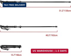 Travel Folding Trekking Hiking Pole with Carrying Case,Collapsible Cane Adjustab
