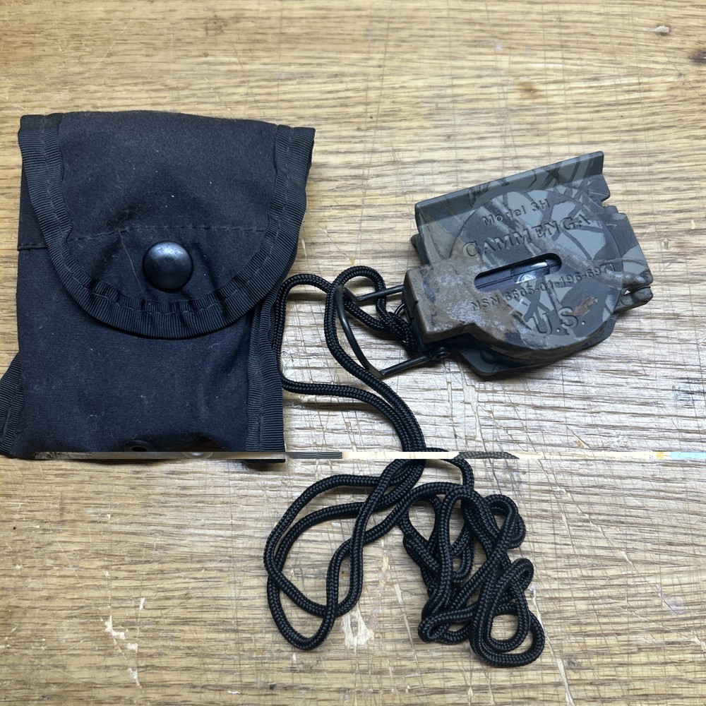 Cammenga Model 3H Tritium Lensatic Compass CAMO US Military Issue Pouch