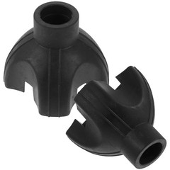 2Pcs Durable Tpr Cane Tips Non Slip 4 Prong Walking Cane Accessories Black