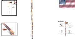 Handcrafted Nature Wood Hiking Stick – 55 Inches with Comfortable Hand Strap