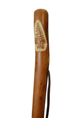 Walking Stick with Arrowhead Carving on Hardwood Staff, Chiefs Staff