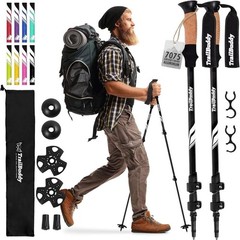 Lightweight Aluminum Trekking Poles – Collapsible Hiking Sticks for Travel & Bal