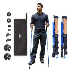 Trekking Poles Blue Cork