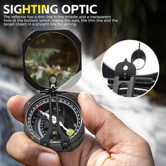 DQL-8 Geological Compass w/ Clinometer Mirror Aluminum Case
