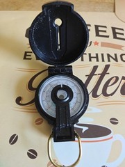 TOOLS Engineer Lensatic Directional Compass Vintage Black Durable Rugged Design