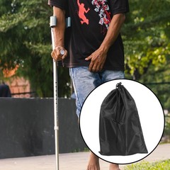 Durable Crutch Drawstring Bag For Folding Walking Stick Organizer