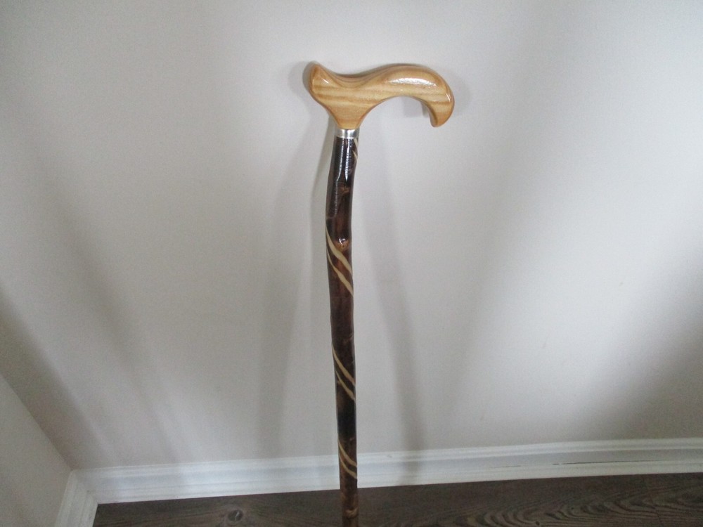 Canes Wood-Custom -37in rubber tip Clear coated